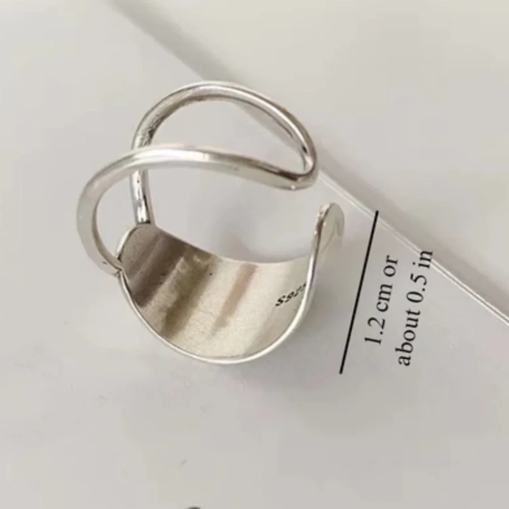 NWT UNIQUE 925 STERLING SILVER RING, ADJUSTABLE‎ RING, UNISEX RING, POLISHED